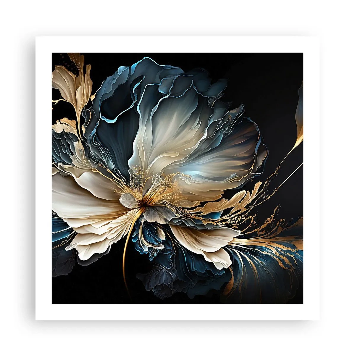 Poster - Märchenhafte Farnblume - 60x60 cm