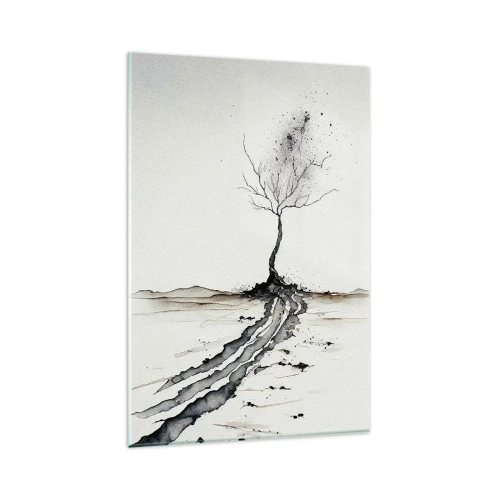 Glasbild - Bild auf glas - Wintermelancholie - 80x120 cm