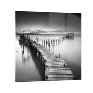 Glasbild - Bild auf glas - Der Frieden eines vergessenen Ufers - 70x70 cm