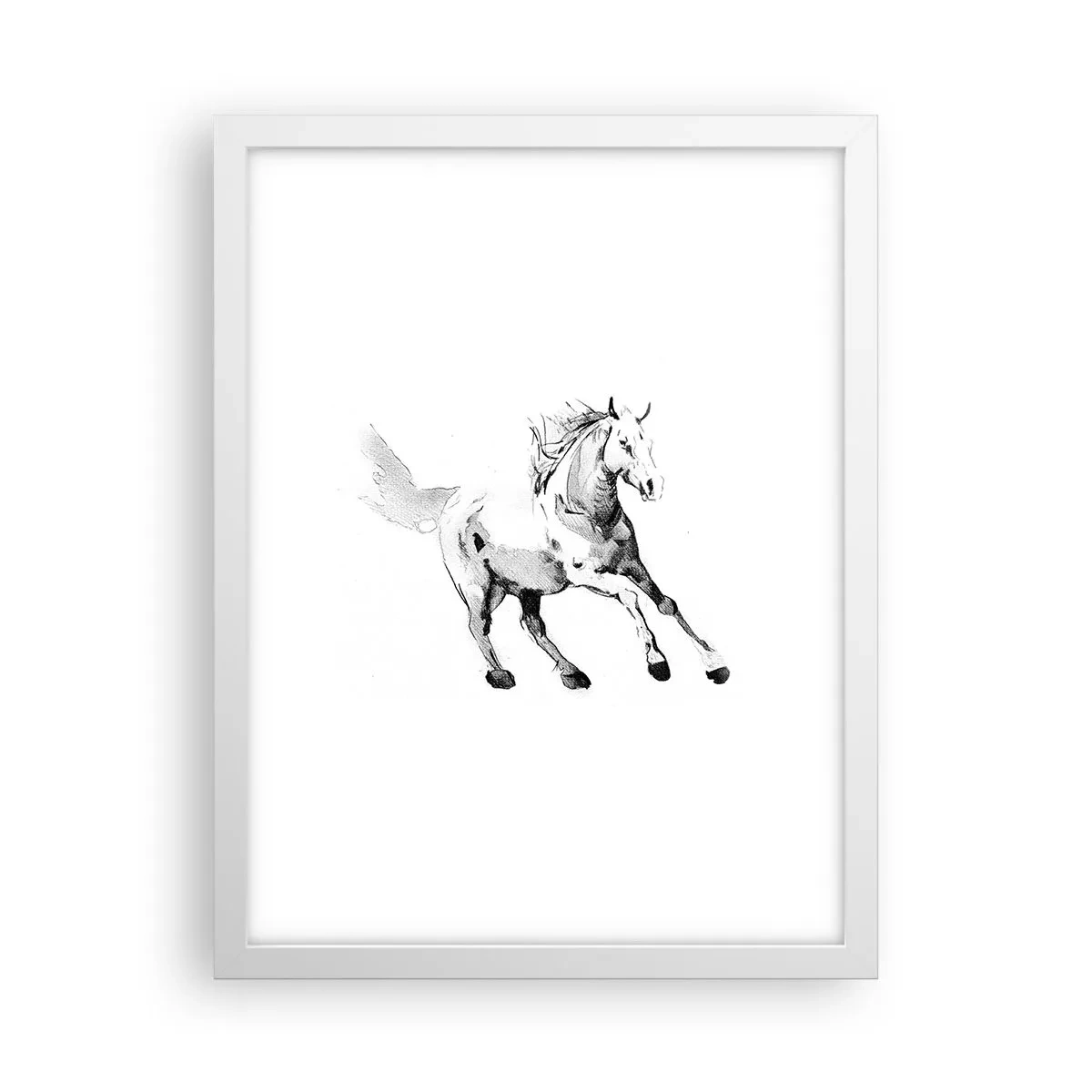 Poster in einem weißen Rahmen - Ungezähmte Seele - 30x40 cm
