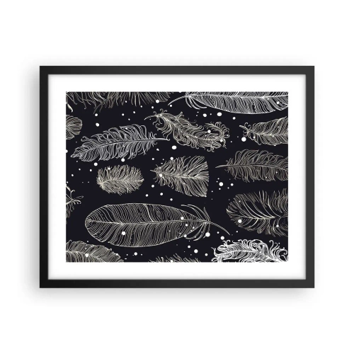 Poster in einem schwarzem Rahmen - Gefiederte Spitze - 50x40 cm