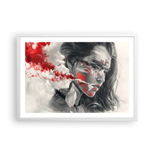 Poster in einem weißen Rahmen - Im Dunst der Absurdität - 70x50 cm