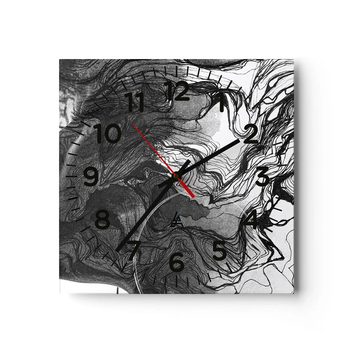 Wanduhr - Glasuhr - Verstrickt in Träume - 40x40 cm