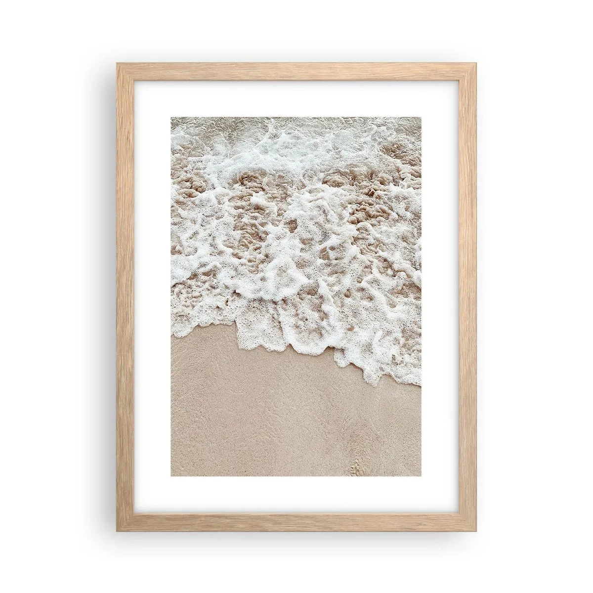 Poster in einem Rahmen aus heller Eiche - Ich komme gleich wieder - 30x40 cm