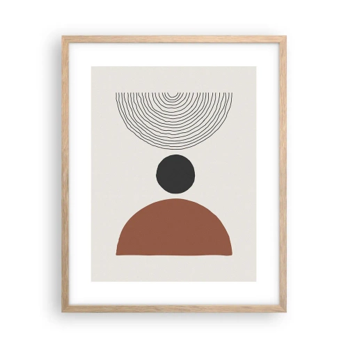 Poster in einem Rahmen aus heller Eiche - Das Zentrum der Aufmerksamkeit - 40x50 cm