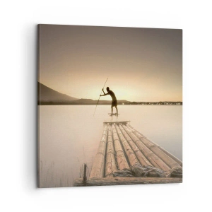 Bild auf Leinwand - Leinwandbild - Vor dem schlafen gehen - 60x60 cm