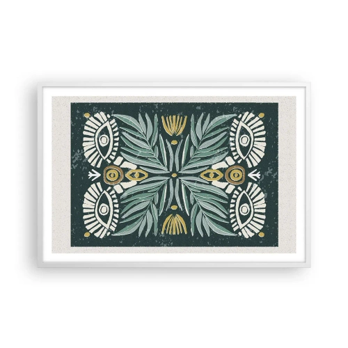 Poster in einem weißen Rahmen - Wie ein Volksausschnitt - 91x61 cm