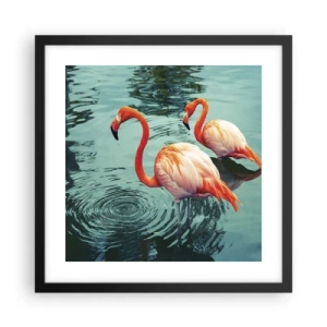 Poster in einem schwarzem Rahmen - Wir sind jetzt in Mode - 40x40 cm