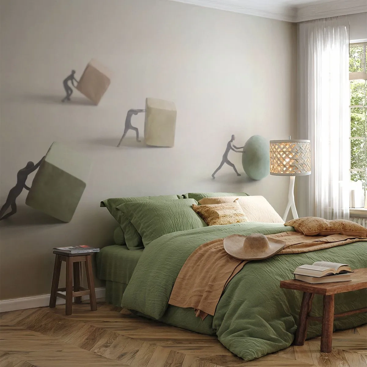 Fototapete Premium Sand - Pures Leben - Abstraktion, Menschen, Arbeiten - 300x210 cm