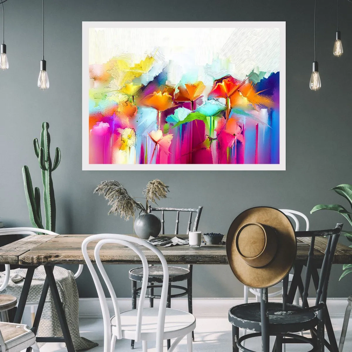 Poster - Der Regenbogen ist aufgeblüht - 40x30 cm