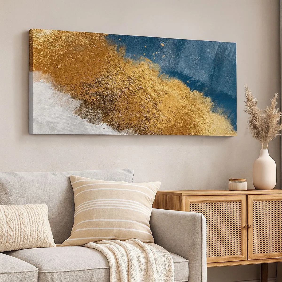 Bild auf Leinwand - Leinwandbild - Farben des Sommers - 100x40 cm