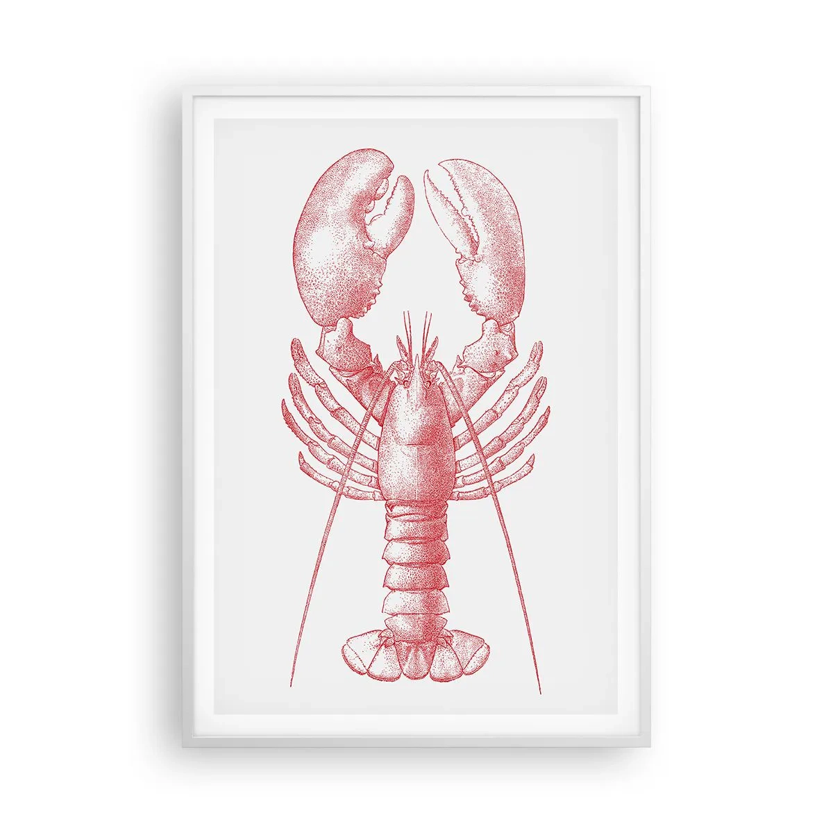 Poster in einem weißen Rahmen - Hummer, der Homers würdig ist - 70x100 cm