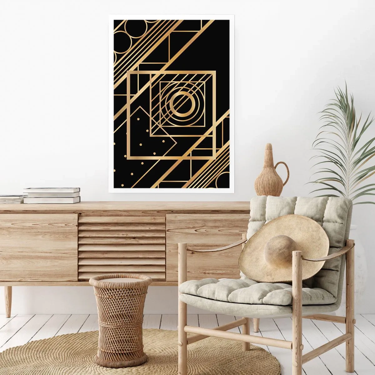 Poster - Goldene Geometrie - 61x91 cm