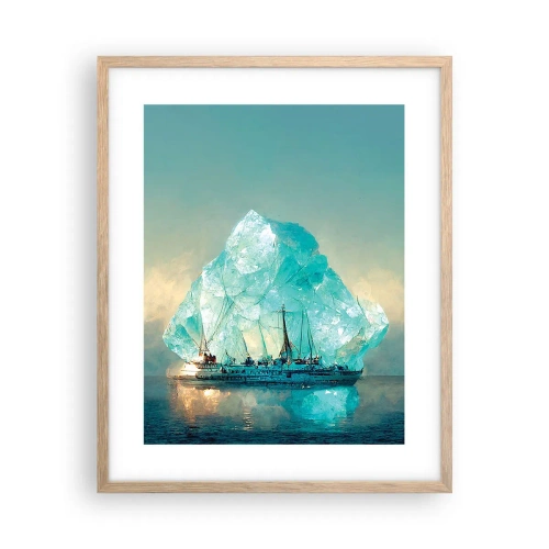 Poster in einem Rahmen aus heller Eiche - Arktischer Diamant - 40x50 cm