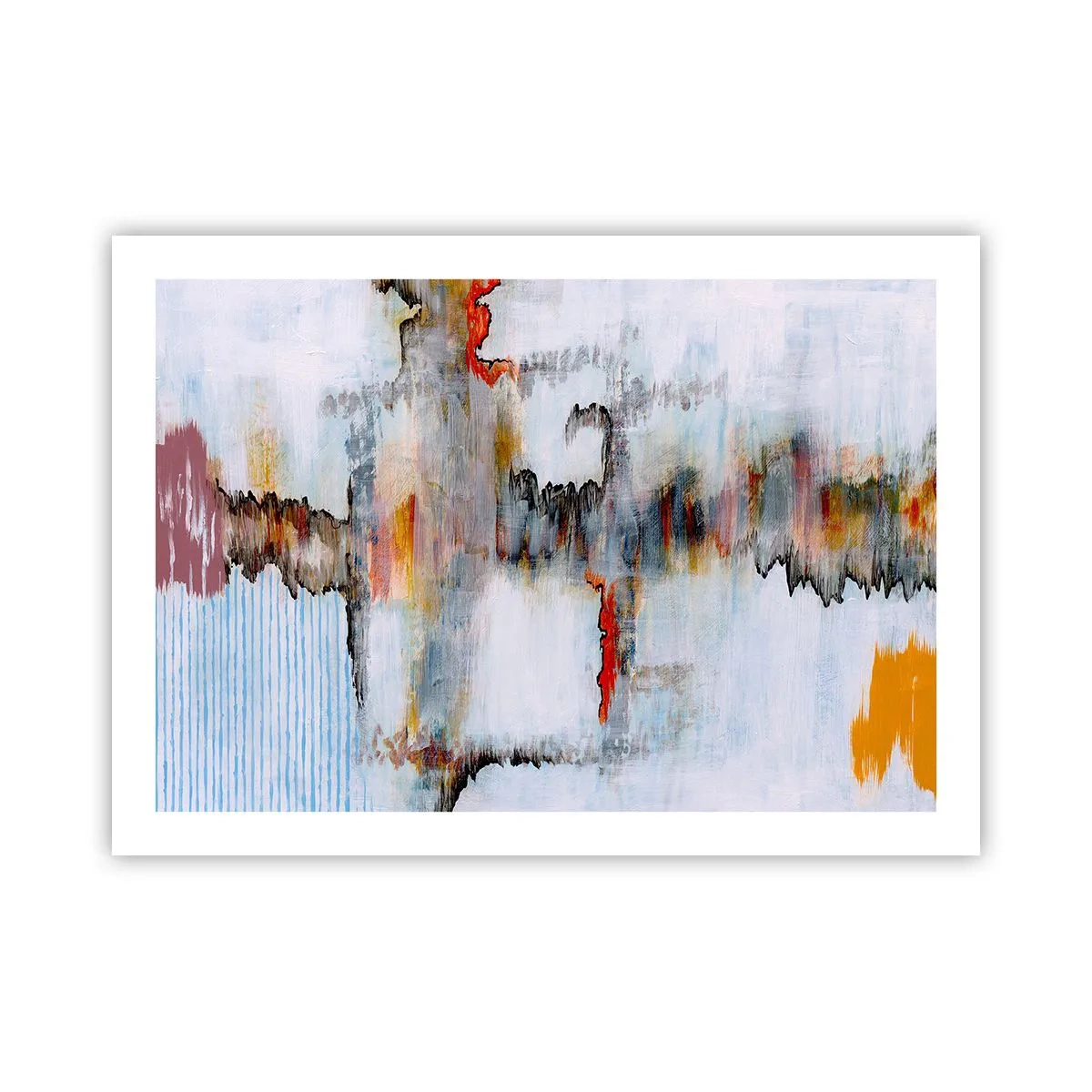 Poster - Ein Stock auf dem Wasser - 70x50 cm