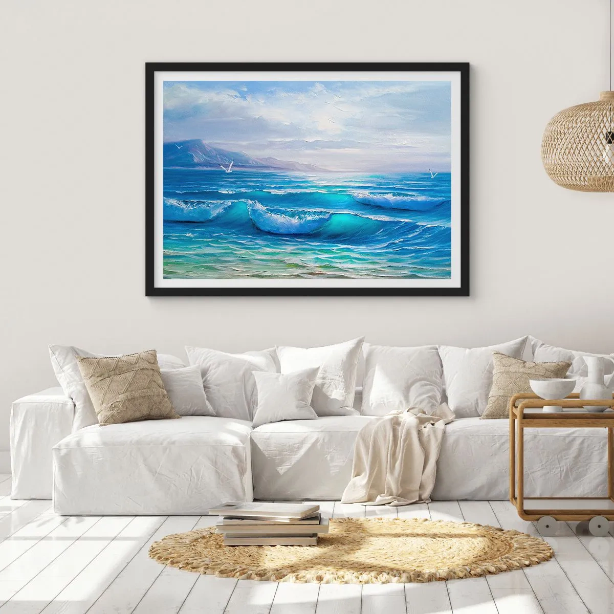 Poster in einem schwarzem Rahmen - Es bringt Erleichterung - 50x40 cm