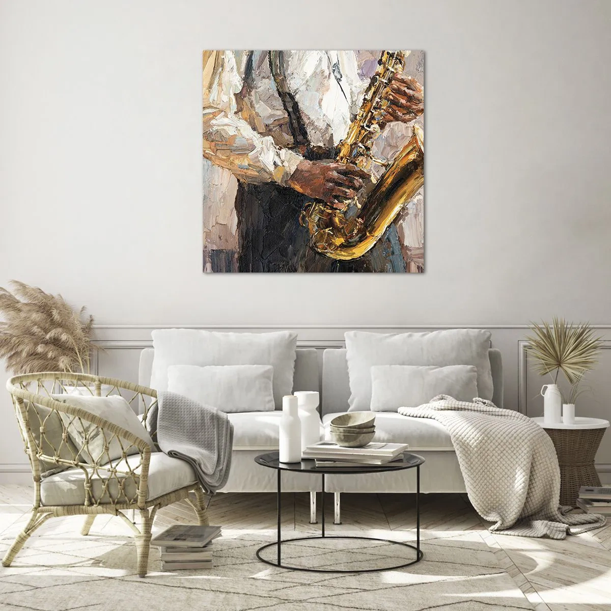 Glasbild - Bild auf glas - Zeit fürs Solo - 40x40 cm