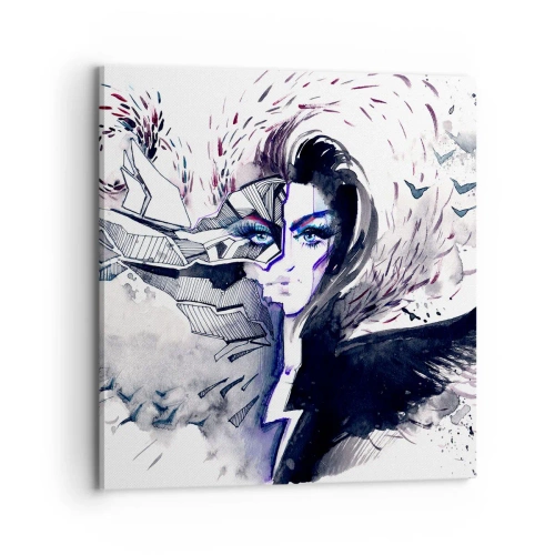 Bild auf Leinwand - Leinwandbild - Dämonisch und schön - 70x70 cm
