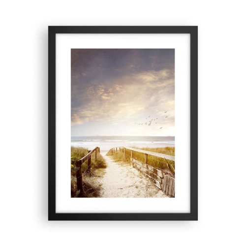 Poster in einem schwarzem Rahmen - Ein Raum des Friedens - 30x40 cm