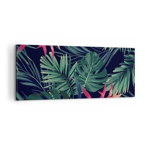 Bild auf Leinwand - Leinwandbild - Im Grünen in Flammen gehen - 100x40 cm