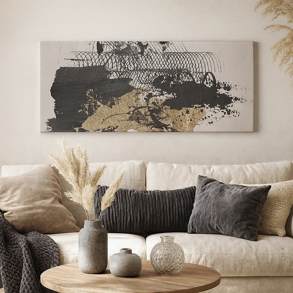 Bild auf Leinwand - Leinwandbild - Komposition mit Leidenschaft - 30x30 cm