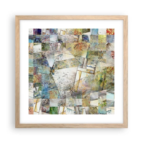 Poster in einem Rahmen aus heller Eiche - Geometrische Mischung - 40x40 cm