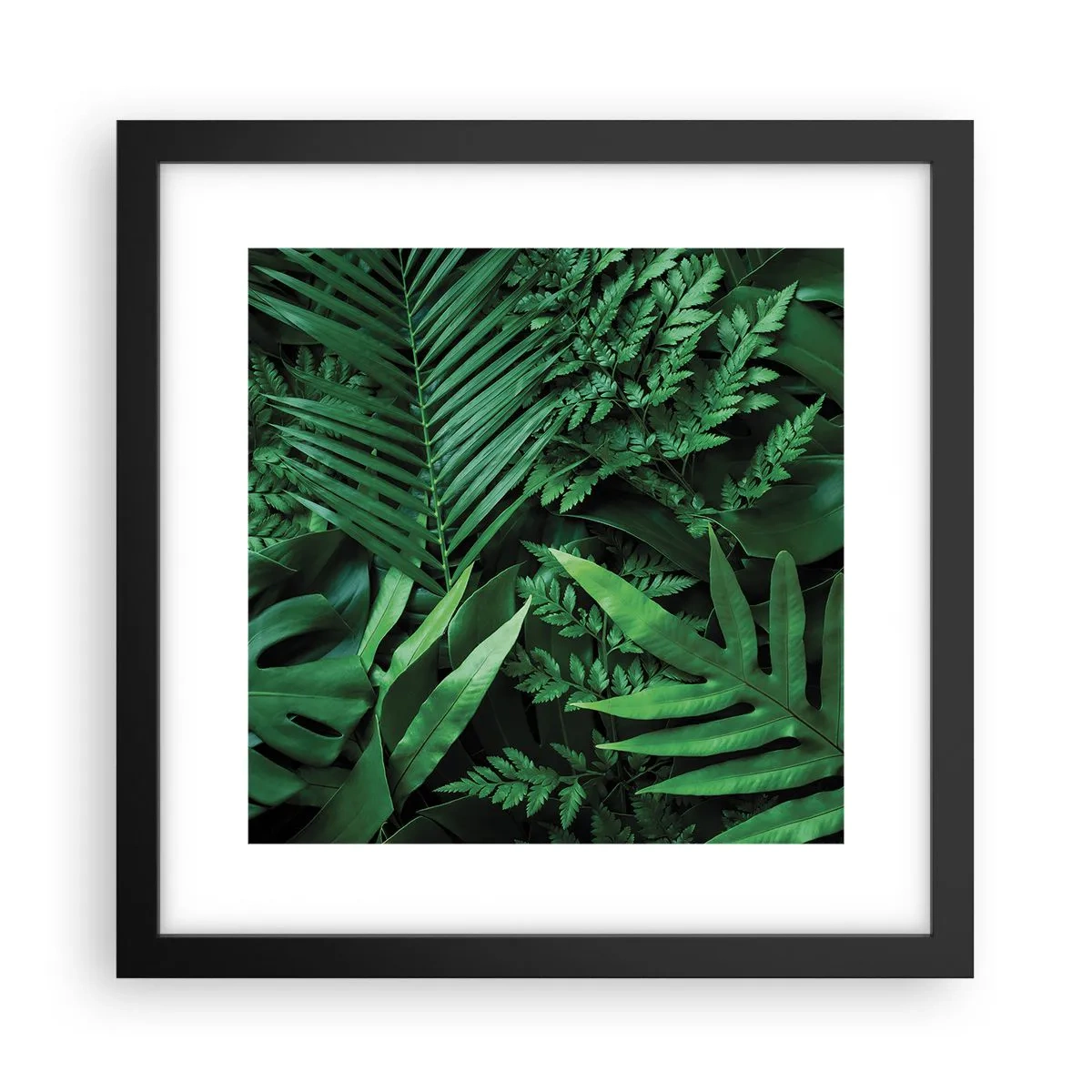 Poster in einem schwarzem Rahmen - Eingebettet ins Grüne - 30x30 cm
