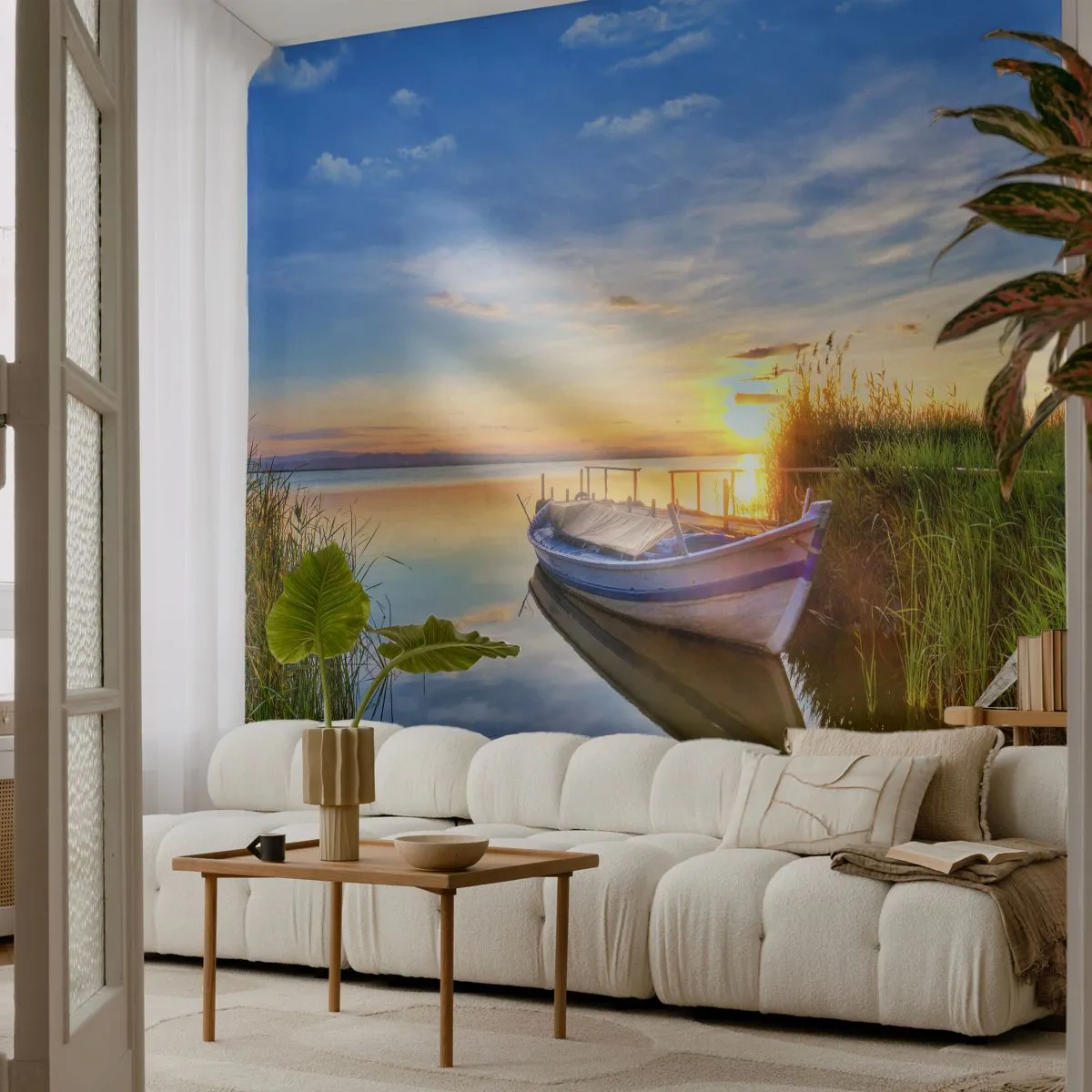 Fototapete Premium Canvas - Bucht erfüllter Träume - Landschaft, See, Łódź - 450x315 cm