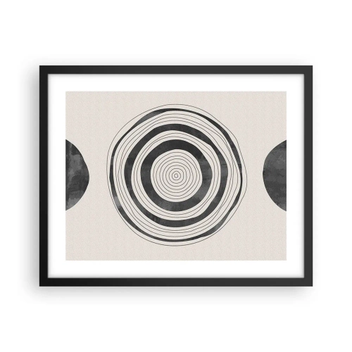 Poster in einem schwarzem Rahmen - Wichtig ist, was dazwischen liegt - 50x40 cm