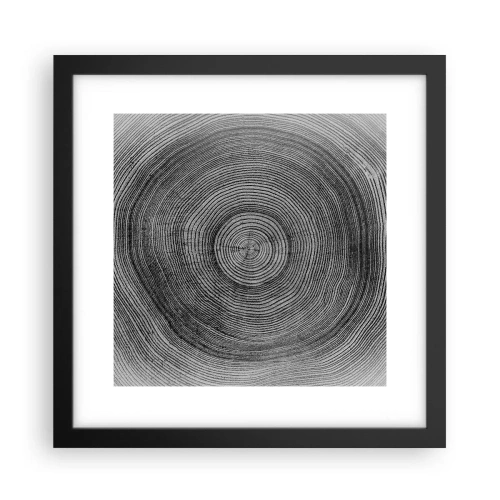 Poster in einem schwarzem Rahmen - Zeichen der Zeit - 30x30 cm