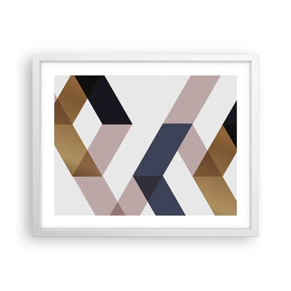 Poster in einem weißen Rahmen - Ebenen und Winkel - 50x40 cm