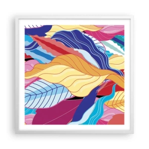 Poster in einem weißen Rahmen - Buntes Durcheinander - 60x60 cm