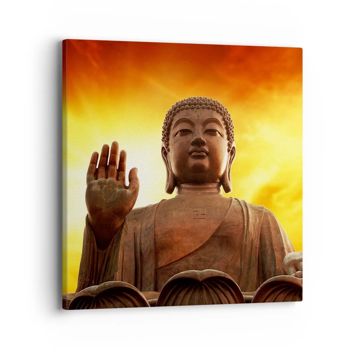 Bild auf Leinwand - Leinwandbild - Frieden der Welt - 40x40 cm