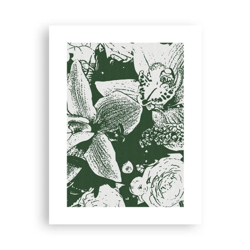 Poster - Blumenstrauß – die Welt des Grüns - 30x40 cm