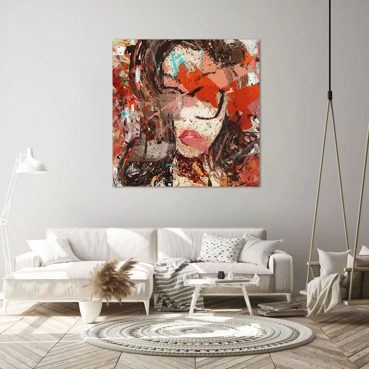 Bild auf Leinwand - Leinwandbild - Niemand weiß, was du wirklich bist - 60x60 cm