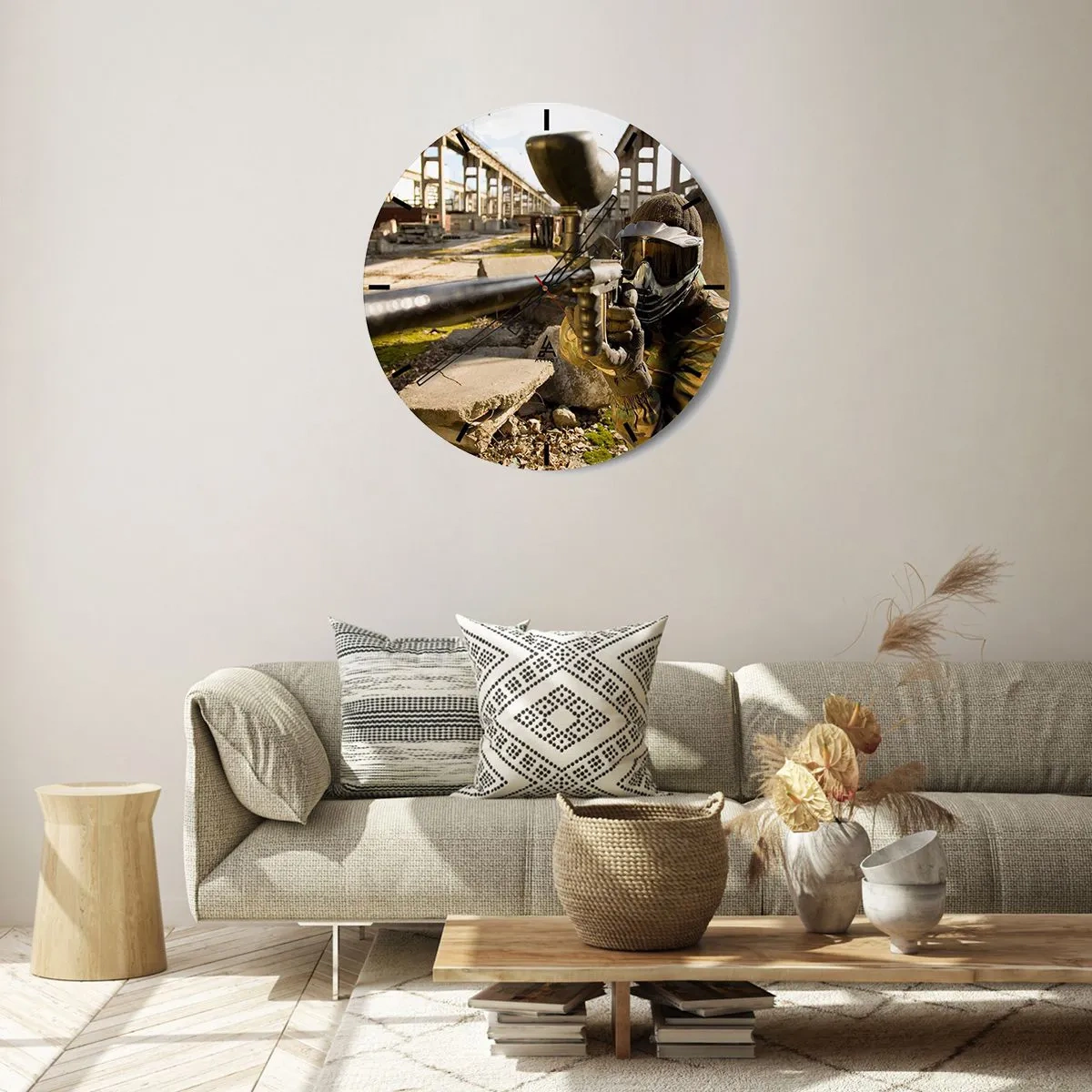 Wanduhr - Glasuhr - Auch du kannst ein Held werden - 30x30 cm