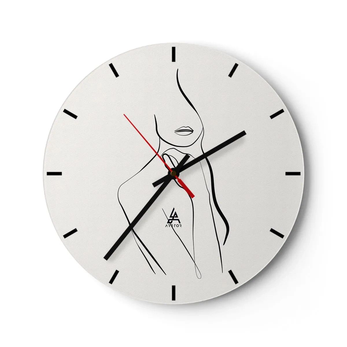 Wanduhr - Glasuhr - Eine Welle der Melancholie - 40x40 cm