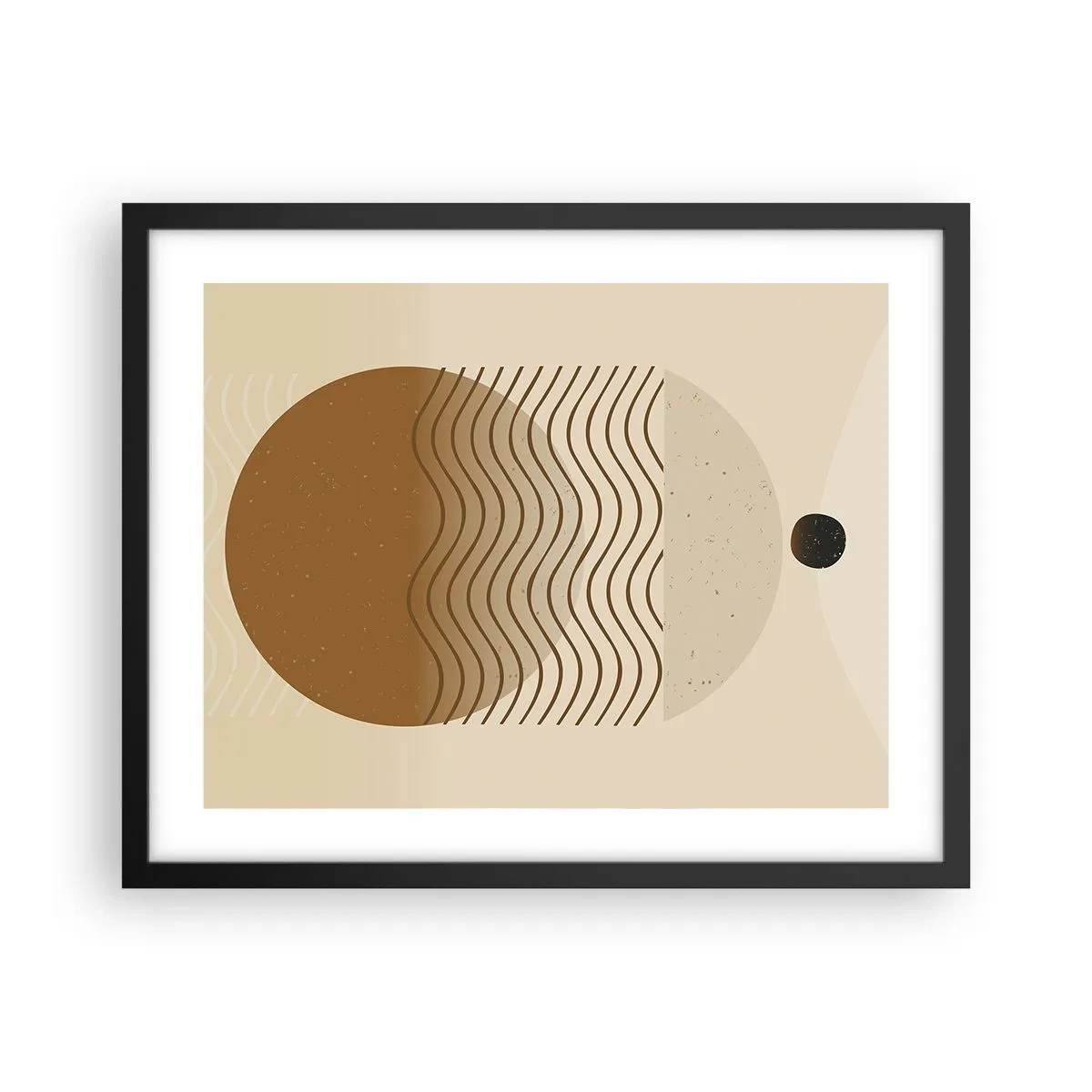 Poster in einem schwarzem Rahmen - Zur Entstehung geometrischer Figuren - 50x40 cm