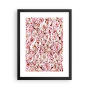 Poster in einem schwarzem Rahmen - Auf Rosen gebettet - 30x40 cm