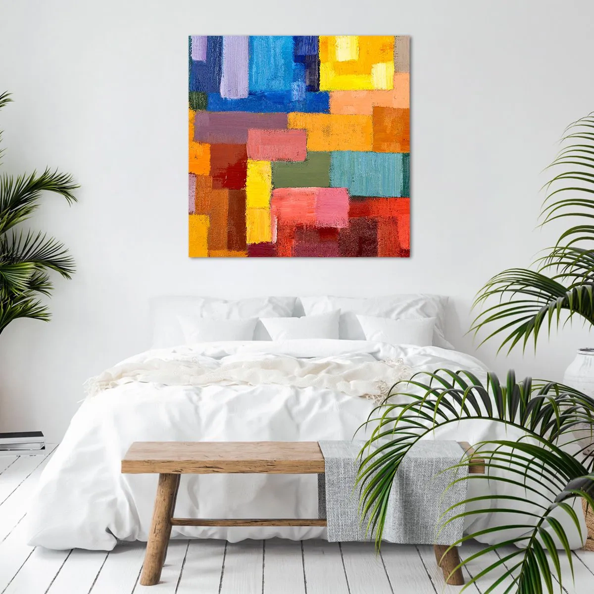 Bild auf Leinwand - Leinwandbild - Jeder ist anders, alle bunt - 30x30 cm