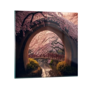 Glasbild - Bild auf glas - Japanischer Frühling - 50x50 cm