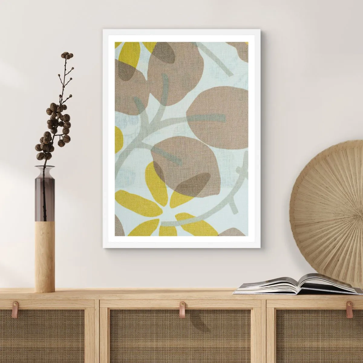 Poster in einem weißen Rahmen - Komposition in voller Sonne - 50x70 cm