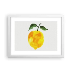 Poster in einem weißen Rahmen - So schmeckt man die Sonne - 40x30 cm