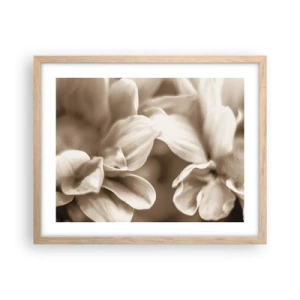 Poster in einem Rahmen aus heller Eiche - So sanft wie ein Lächeln - 50x40 cm