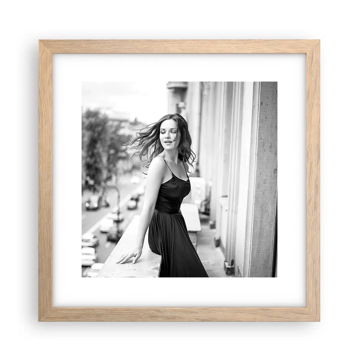 Poster in einem Rahmen aus heller Eiche - Bestimmt ein Pariser - 30x30 cm