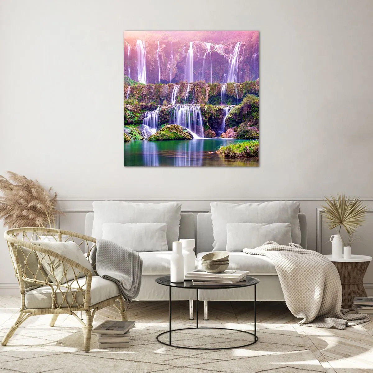 Glasbild - Bild auf glas - Treppe zum Himmel - 40x40 cm