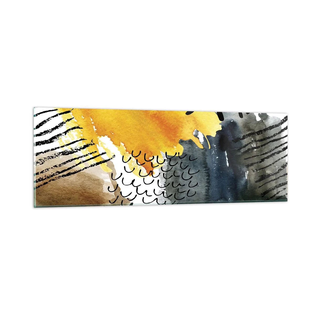 Glasbild - Bild auf glas - Ein Treffen der Elemente der Natur - 90x30 cm