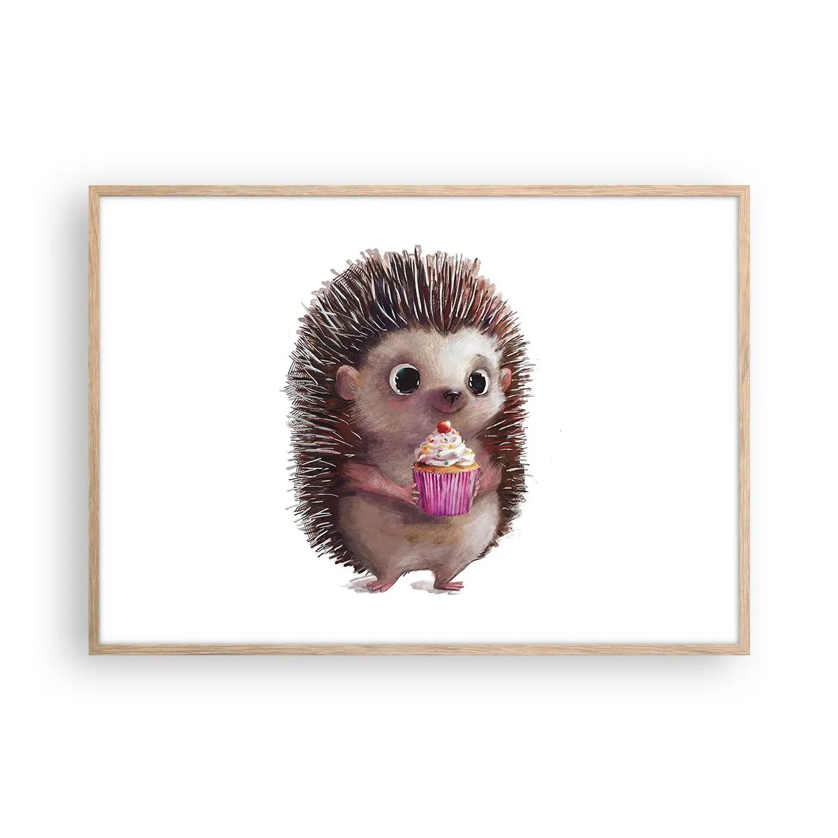 Poster in einem Rahmen aus heller Eiche - Der Feiertag ist jeden Tag - 100x70 cm