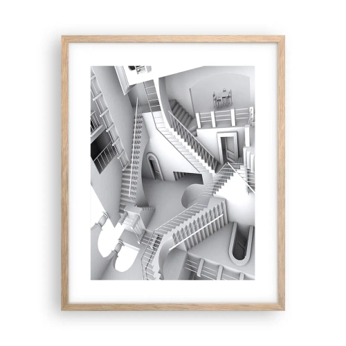 Poster in einem Rahmen aus heller Eiche - Die Paradoxien des Weltraums - 40x50 cm
