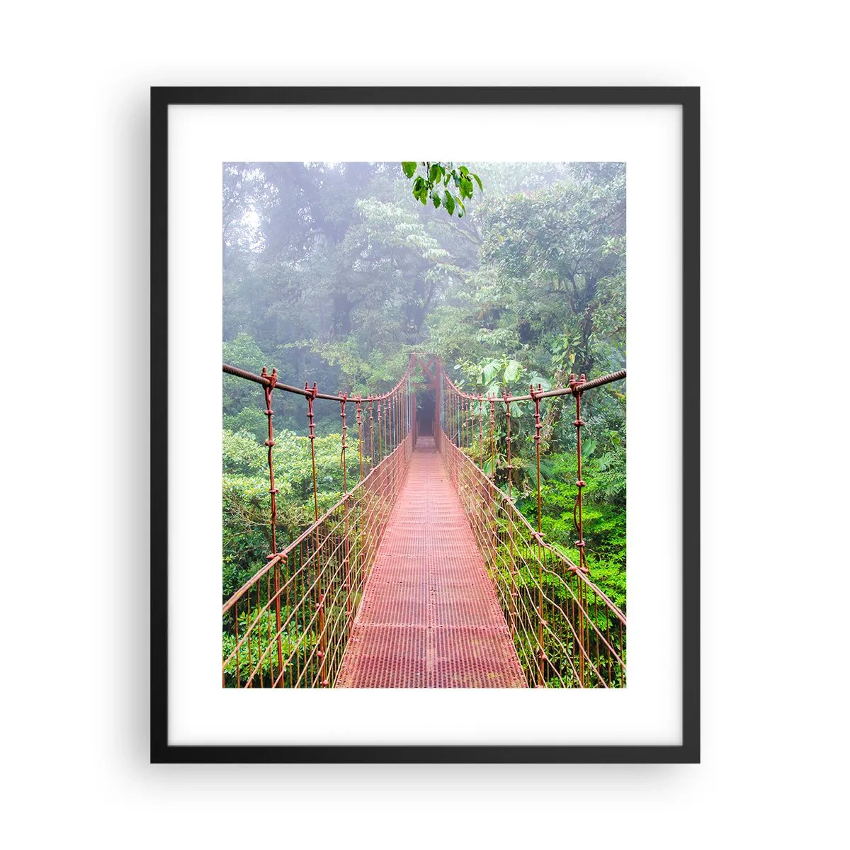 Poster in einem schwarzem Rahmen - Über den Kronen aufgehängt - 40x50 cm